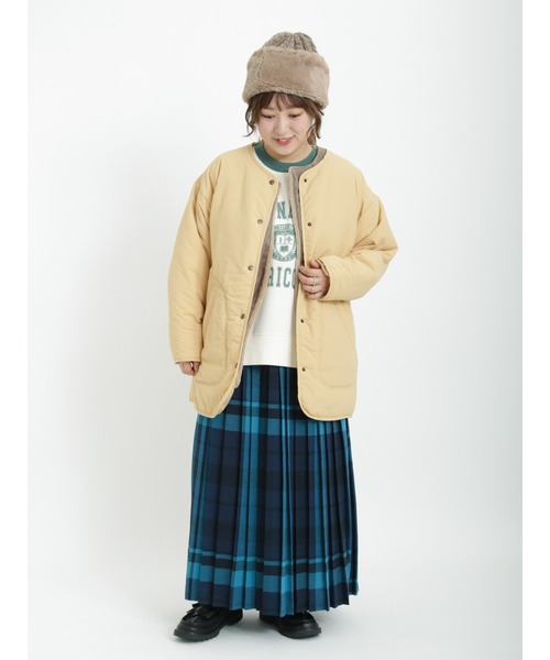 Samansa Mos2（サマンサ モスモス）の「裏起毛配色リブスウェット（Tシャツ/カットソー・レディース・ブラック/ダークブラウン/グリーン/キナリ・ﾌﾘ-）」の22枚目の写真