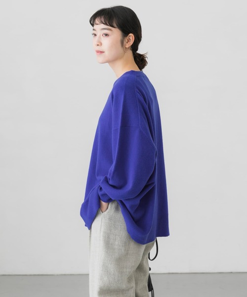 かぐれ（カグレ）の「ウールカシミヤワイドチュニック（ニット/セーター・レディース・ロイヤルブルー/ライトグレー/オリーブ・FREE）」の13枚目の写真