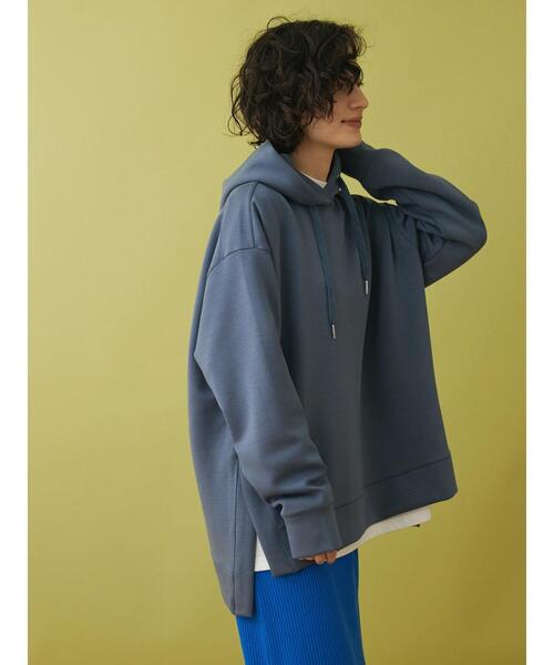 CRAFT STANDARD BOUTIQUE(クラフトスタンダードブティック)の「ポンチパーカープルオーバー(スウェット・レディース・イエロー/アイボリー/グレイッシュブルー・M/L)」の6枚目の写真