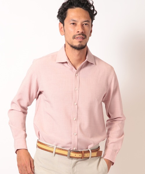 MEN'S BIGI（メンズビギ）の「リネンライクストレッチシャツ（シャツ/ブラウス・メンズ・グリーン/ピンク/ネイビー/ホワイト・01/02/03/04）」の18枚目の写真