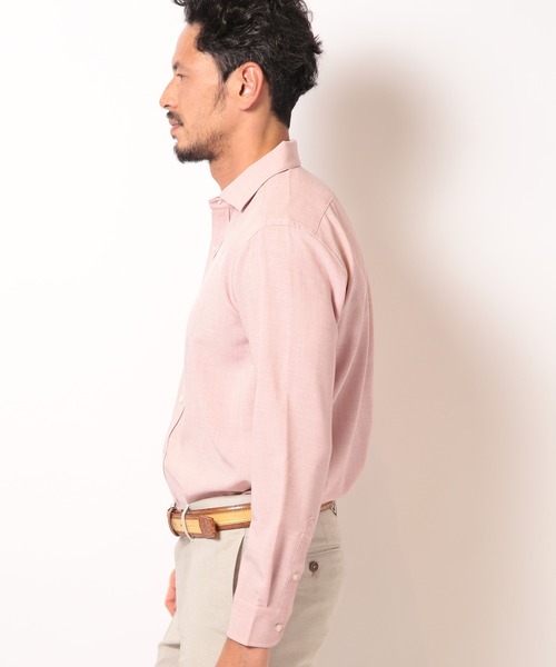 MEN'S BIGI（メンズビギ）の「リネンライクストレッチシャツ（シャツ/ブラウス・メンズ・グリーン/ピンク/ネイビー/ホワイト・01/02/03/04）」の19枚目の写真
