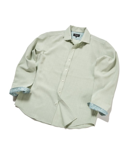 MEN'S BIGI（メンズビギ）の「リネンライクストレッチシャツ（シャツ/ブラウス・メンズ・グリーン/ピンク/ネイビー/ホワイト・01/02/03/04）」の22枚目の写真