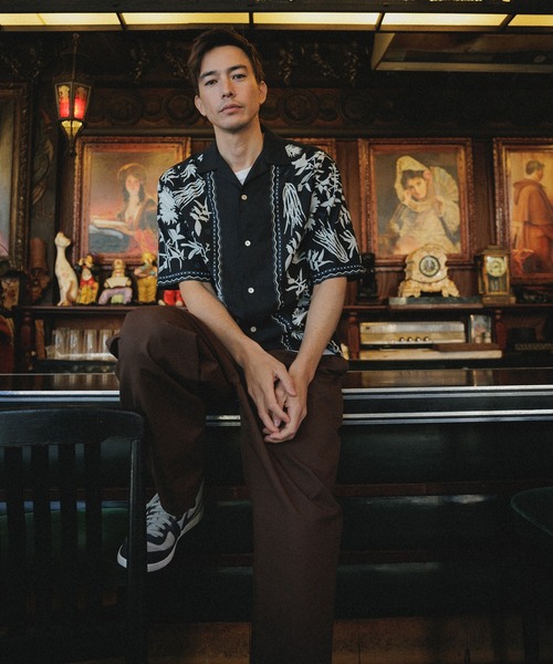 WILD LIFE TAILOR Adam et Rope'（ワイルドテーラーアダムエロペ　）の「【WILD LIFE TAILOR】ハワイアン ショートスリーブ シャツ（シャツ/ブラウス・メンズ・ブラック系その他2/ブルー系その他2・M/L）」の6枚目の写真