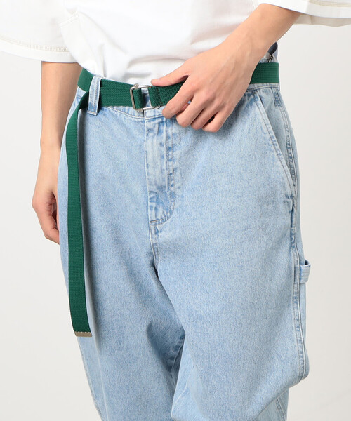 Purple&Yellow(パープルアンドイエロー)の「フランスカン テープベルト(ベルト・メンズ・ホワイト/ブラック/ブルー/グリーン/マスタード・FREE)」の4枚目の写真