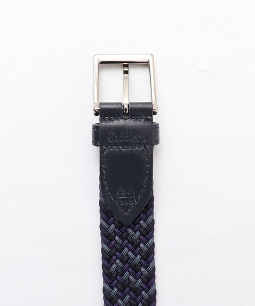 SADDLERS（サドラーズ）の「【Saddler's/サドラーズ】別注イントレチャートトリコ30 ゴムメッシュベルト 3cm幅（ベルト・メンズ・ベージュ系その他3/ブルー系その他7/ブラック系その他3・FREE）」の7枚目の写真