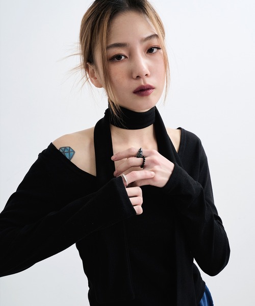 UNE MANSION（ユヌマンション）の「ラウンドシェープフェイクパール3ピースリングセット（リング・レディース・アイボリー/ブラック/ホワイト・ONE SIZE）」の22枚目の写真