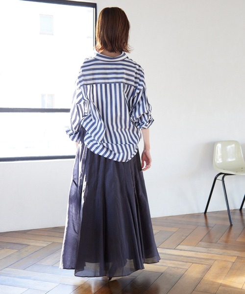 SLOBE IENA（スローブイエナ）の「綿シルク切替ギャザースカート