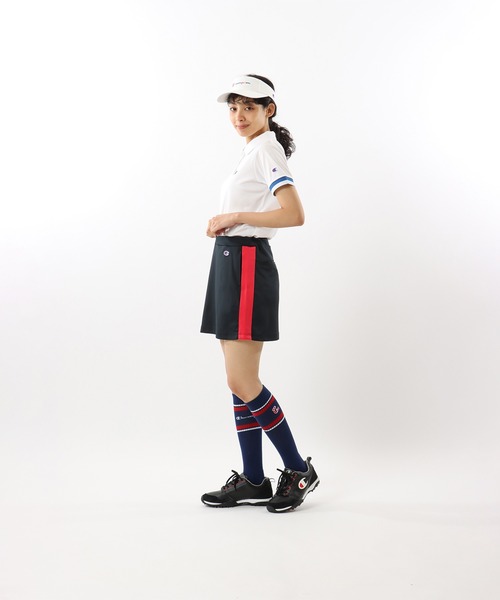 【未使用品】1PIU1UGUALE3 GOLF ロゴスカート サイズ2 1PIU1UGUALE3 GOLF 2 ホワイト×ブラック LADIES' SKIRT ロゴ