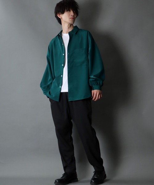 ADORE ネイビー 長袖シャツ バルーンスリーブ ADORE ネイビー 長袖シャツ バルーンスリーブ