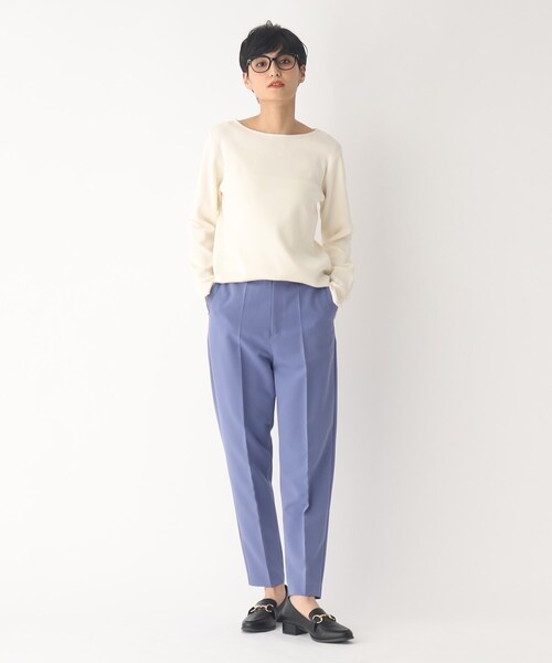 OPAQUE.CLIP（オペークドットクリップ）の「◆シルキーブレンドボタン デザインスリーブニットプルオーバー（ニット/セーター・レディース・ブラック/ダークグリーン/ベージュ/ホワイト系/ホワイト系5/ピンク系・36/38/40/42）」の9枚目の写真