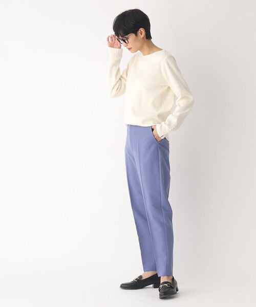 OPAQUE.CLIP（オペークドットクリップ）の「◆シルキーブレンドボタン デザインスリーブニットプルオーバー（ニット/セーター・レディース・ブラック/ダークグリーン/ベージュ/ホワイト系/ホワイト系5/ピンク系・36/38/40/42）」の11枚目の写真