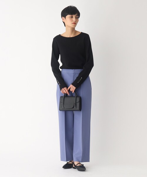 OPAQUE.CLIP（オペークドットクリップ）の「◆シルキーブレンドボタン デザインスリーブニットプルオーバー（ニット/セーター・レディース・ブラック/ダークグリーン/ベージュ/ホワイト系/ホワイト系5/ピンク系・36/38/40/42）」の17枚目の写真