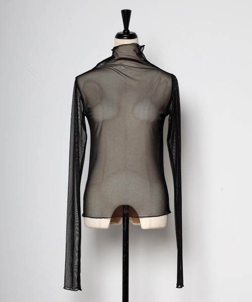 Bonjour Sagan（ボンジュールサガン）の「メッシュハイネックプルオーバー（Tシャツ/カットソー・レディース・ブラック・FREE）」の11枚目の写真