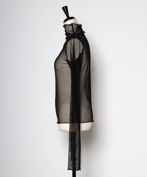 Bonjour Sagan（ボンジュールサガン）の「メッシュハイネックプルオーバー（Tシャツ/カットソー・レディース・ブラック・FREE）」の10枚目の写真