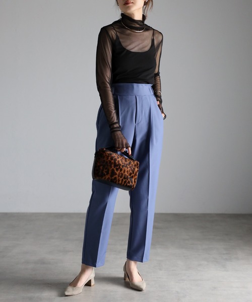 Bonjour Sagan（ボンジュールサガン）の「メッシュハイネックプルオーバー（Tシャツ/カットソー・レディース・ブラック・FREE）」の9枚目の写真