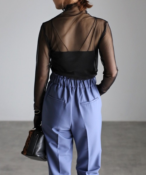 Bonjour Sagan（ボンジュールサガン）の「メッシュハイネックプルオーバー（Tシャツ/カットソー・レディース・ブラック・FREE）」の5枚目の写真