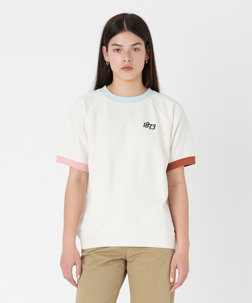 Levi's(リーバイス)の「Levi's/リーバイス グラフィック クルーネック スウェット半袖シャツ ホワイト COUNTRY CLUB(スウェット・レディース・マルチ・M/S/XS)」の1枚目の写真
