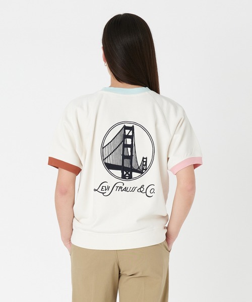 Levi's(リーバイス)の「Levi's/リーバイス グラフィック クルーネック スウェット半袖シャツ ホワイト COUNTRY CLUB(スウェット・レディース・マルチ・M/S/XS)」の3枚目の写真