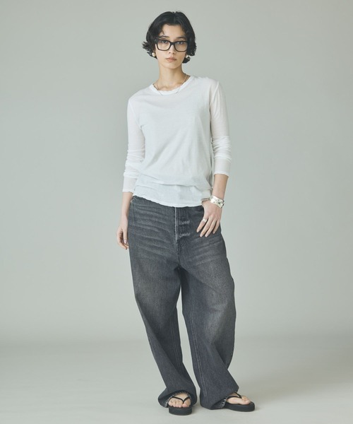 Curensologyカレンソロジー新品<5AWARENESS>ロングスリーブT Curensology(カレンソロジー)/＜5AWARENESS＞ロングスリーブTシャツ トップス