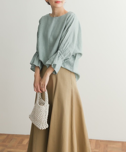 URBAN RESEARCH DOORS（アーバンリサーチドアーズ）の「リネンキャンディスリーブプルオーバー（シャツ/ブラウス・レディース・ブラック/パープル系その他/ミント・MEDIUM）」の17枚目の写真