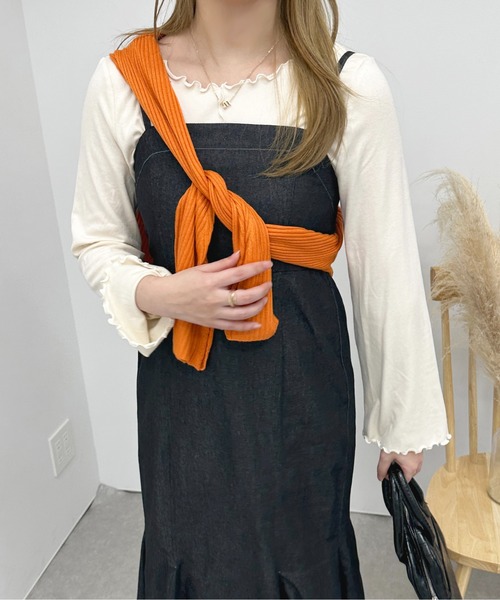 apres jour(アプレジュール)の「デニムマーメイドキャミワンピース【ZOZOTOWN限定アイテム】(ワンピース・レディース・インディゴブルー/ブラック・フリー/X-LARGE)」の3枚目の写真