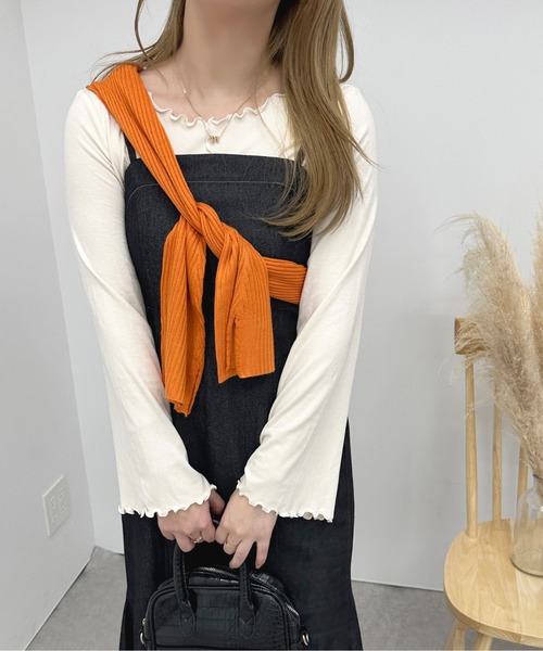 apres jour(アプレジュール)の「デニムマーメイドキャミワンピース【ZOZOTOWN限定アイテム】(ワンピース・レディース・インディゴブルー/ブラック・フリー/X-LARGE)」の4枚目の写真