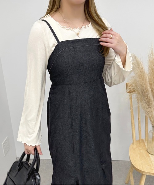 apres jour(アプレジュール)の「デニムマーメイドキャミワンピース【ZOZOTOWN限定アイテム】(ワンピース・レディース・インディゴブルー/ブラック・フリー/X-LARGE)」の7枚目の写真