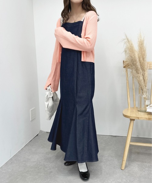 apres jour(アプレジュール)の「デニムマーメイドキャミワンピース【ZOZOTOWN限定アイテム】(ワンピース・レディース・インディゴブルー/ブラック・フリー/X-LARGE)」の19枚目の写真