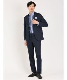 m.f.editorial（エムエフエディトリアル）の「m.f.エディトリアル メンズ 軽量ジャージ 2ボタン2ピーススーツ 紺(セットアップ可能)（スーツセット）」