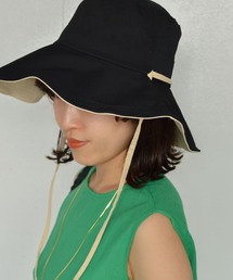 styiro（スタイロ）の「UVカット 紐付きつば広帽子（ハット）」
