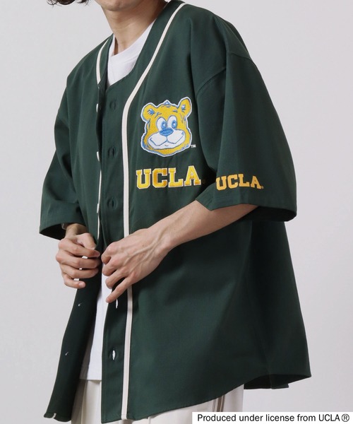 UCLA(ユーシーエルエー)の「UCLA ベースボールシャツ(シャツ/ブラウス・メンズ・ホワイト/グリーン/ネイビー/マスタード・L/M)」の3枚目の写真
