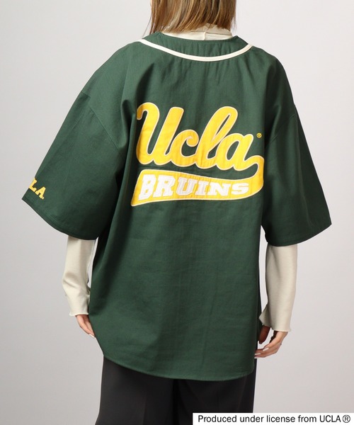 UCLA(ユーシーエルエー)の「UCLA ベースボールシャツ(シャツ/ブラウス・メンズ・ホワイト/グリーン/ネイビー/マスタード・L/M)」の10枚目の写真