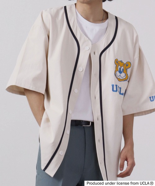 UCLA(ユーシーエルエー)の「UCLA ベースボールシャツ(シャツ/ブラウス・メンズ・ホワイト/グリーン/ネイビー/マスタード・L/M)」の12枚目の写真