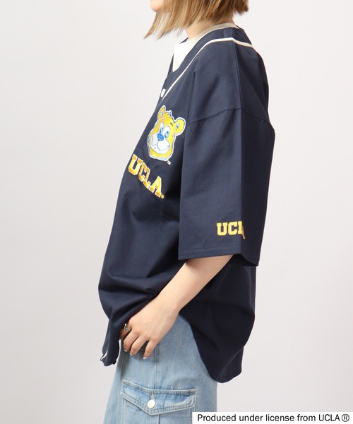 UCLA(ユーシーエルエー)の「UCLA ベースボールシャツ(シャツ/ブラウス・メンズ・ホワイト/グリーン/ネイビー/マスタード・L/M)」の7枚目の写真
