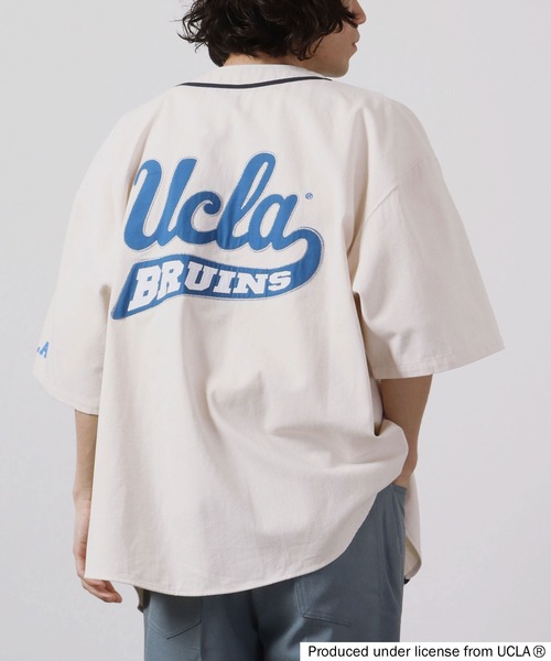 UCLA(ユーシーエルエー)の「UCLA ベースボールシャツ(シャツ/ブラウス・メンズ・ホワイト/グリーン/ネイビー/マスタード・L/M)」の14枚目の写真