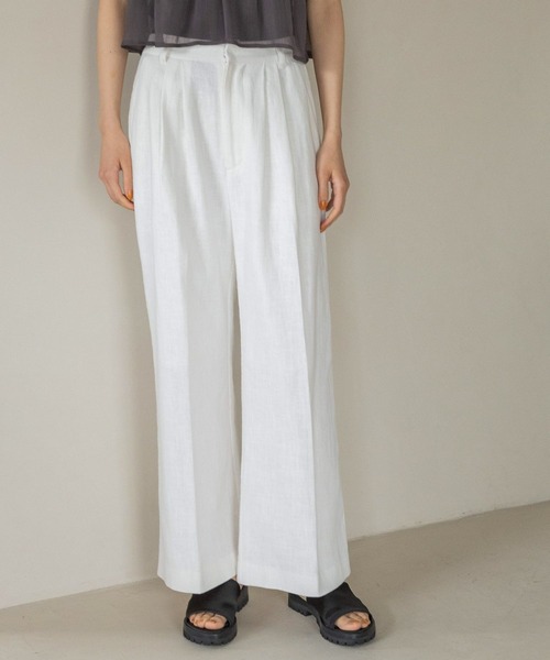 eL（エル）の「【eL】Manish Wide Pants/196481（その他パンツ・レディース・ホワイト/ブラック/ナチュラル・FREE）」の7枚目の写真