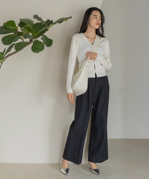 eL（エル）の「【eL】Manish Wide Pants/196481（その他パンツ・レディース・ホワイト/ブラック/ナチュラル・FREE）」の11枚目の写真