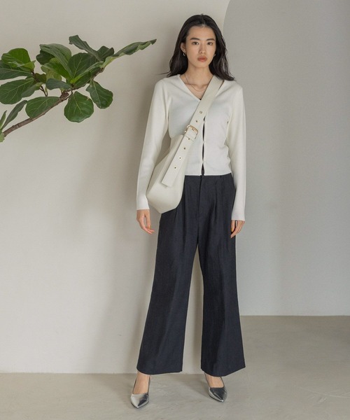 eL（エル）の「【eL】Manish Wide Pants/196481（その他パンツ・レディース・ホワイト/ブラック/ナチュラル・FREE）」の8枚目の写真