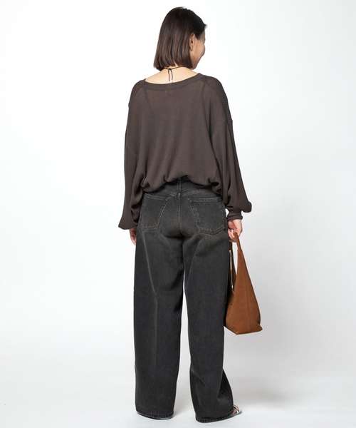 HAIKURE/ハイクル】BETHANY Black(wide leg)（デニムパンツ）｜AP