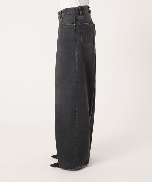 【美品】HAIKURE/ハイクル　BETHANY ワイド デニムパンツ　ブラック HAIKURE/ハイクル】BETHANY Black(wide leg)（デニムパンツ