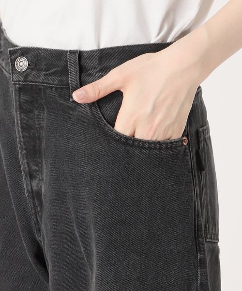 【美品】HAIKURE/ハイクル　BETHANY ワイド デニムパンツ　ブラック HAIKURE/ハイクル】BETHANY Black(wide leg)（デニムパンツ