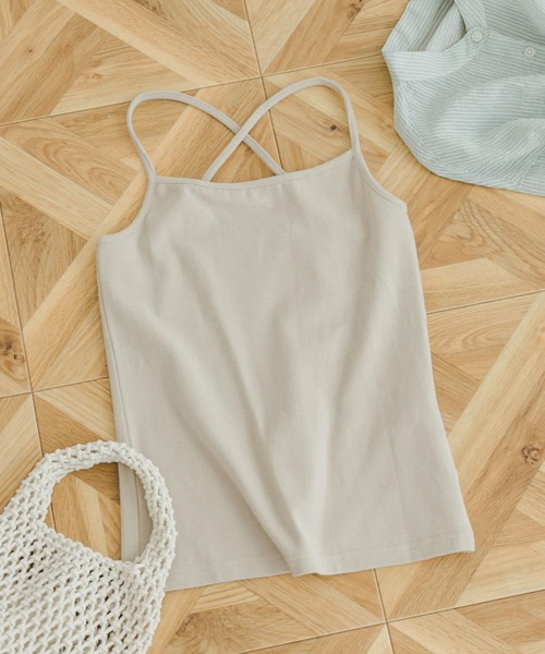 ITEMS URBANRESEARCH（アイテムズ アーバンリサーチ）の「リップルバッククロスキャミソール（キャミソール・レディース・ブラック/グレー系その他/レッド/ホワイト/ブルー系その他・FREE）」の4枚目の写真