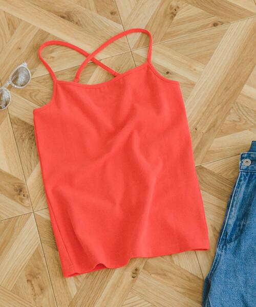 ITEMS URBANRESEARCH（アイテムズ アーバンリサーチ）の「リップルバッククロスキャミソール（キャミソール・レディース・ブラック/グレー系その他/レッド/ホワイト/ブルー系その他・FREE）」の5枚目の写真