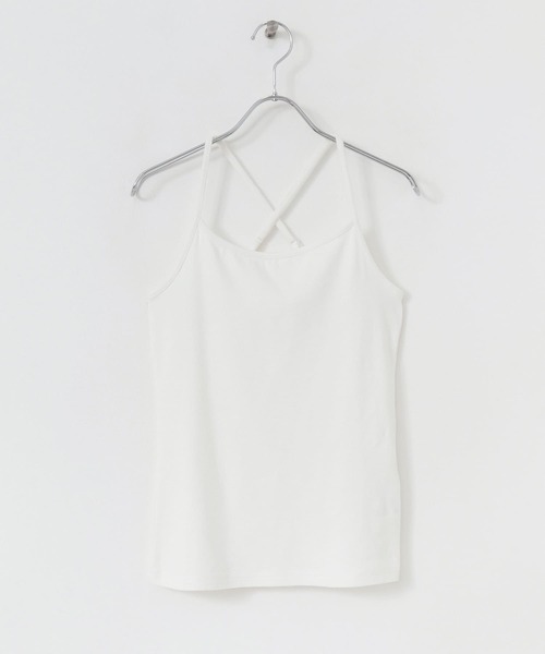 ITEMS URBANRESEARCH（アイテムズ アーバンリサーチ）の「リップルバッククロスキャミソール（キャミソール・レディース・ブラック/グレー系その他/レッド/ホワイト/ブルー系その他・FREE）」の2枚目の写真