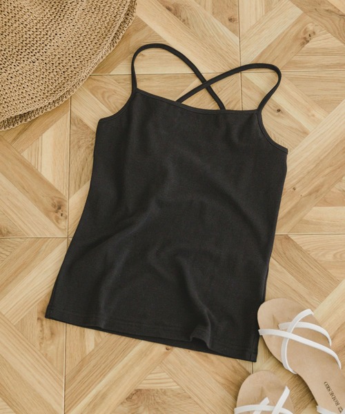 ITEMS URBANRESEARCH（アイテムズ アーバンリサーチ）の「リップルバッククロスキャミソール（キャミソール・レディース・ブラック/グレー系その他/レッド/ホワイト/ブルー系その他・FREE）」の3枚目の写真