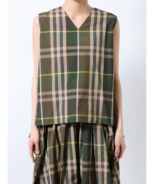 【セール】Vネックタックブラウス【セットアップ可能】（シャツ/ブラウス）｜ELENDEEK（エレンディーク）