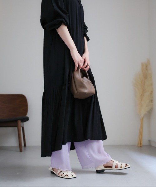 sakishimatokyo（サキシマトーキョー）の「シアーパンツ（その他パンツ・レディース・ブラック/ライトグレー/ネイビー/ライトパープル・FREE）」の4枚目の写真