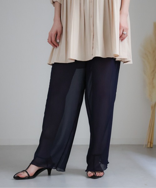 sakishimatokyo（サキシマトーキョー）の「シアーパンツ（その他パンツ・レディース・ブラック/ライトグレー/ネイビー/ライトパープル・FREE）」の11枚目の写真