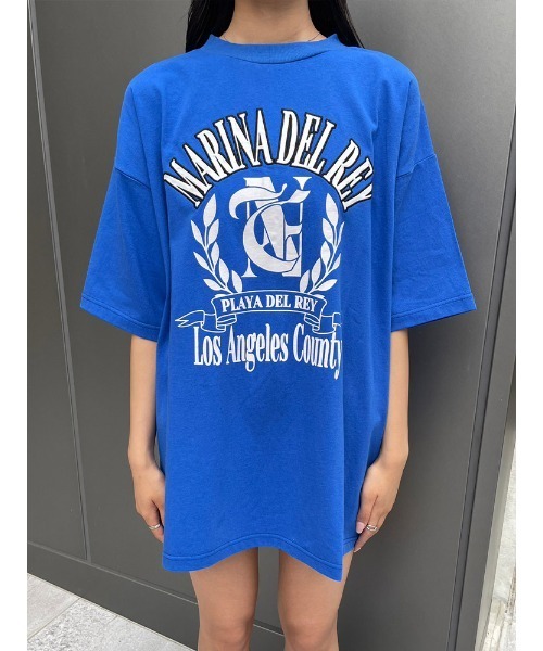 ENVYM(アンビー)の「カレッジロゴBIG T(Tシャツ/カットソー・レディース・ホワイト/ブラック/ブルー・FREE)」の10枚目の写真