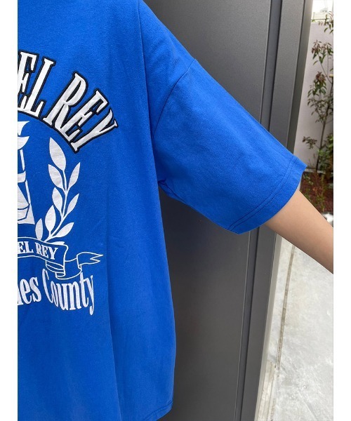 ENVYM(アンビー)の「カレッジロゴBIG T(Tシャツ/カットソー・レディース・ホワイト/ブラック/ブルー・FREE)」の14枚目の写真